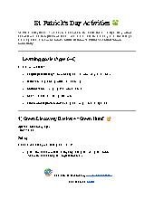St. Patrick&rsquo;s Day Activities