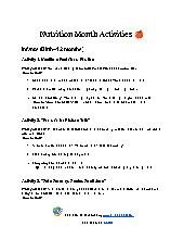 Nutrition Month Activities 