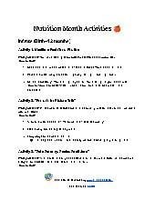 Nutrition Month Activities 