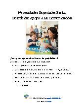 Necesidades Especiales En La Guarder&iacute;a: Apoyo A La Comunicaci&oacute;n