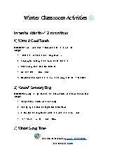 Winter Classroom Activities 