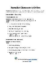 Ramadan Classroom Activities