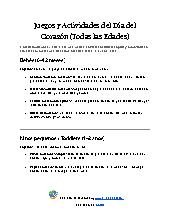 Juegos y Actividades del D&iacute;a del Coraz&oacute;n (Todas las Edades)
