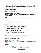 Lunar New Year Activities (Ages 0&ndash;5)