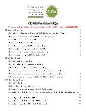 CDA E-Portfolio FAQs