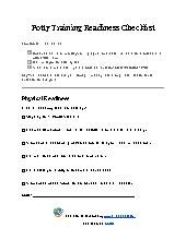 Potty Training Readiness Checklist