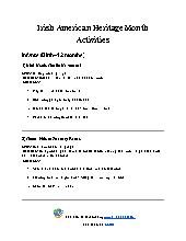 Irish American Heritage Month Activities 