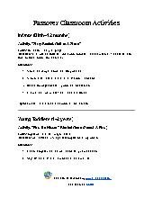 Passover Classroom Activities
