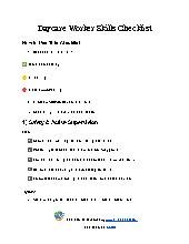 Daycare Worker Skills Checklist
