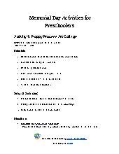  Memorial Day Activities for Preschoolers