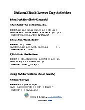 National Book Lovers Day Activities