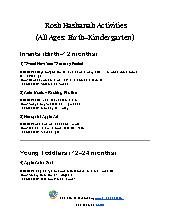  Rosh Hashanah Activities (All Ages: Birth&ndash;Kindergarten)
