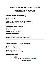 Breast Cancer Awareness Month Classroom Activities