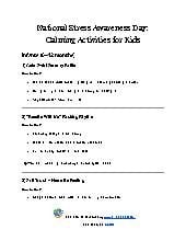 National Stress Awareness Day: Calming Activities for Kids