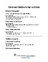 Universal Children&rsquo;s Day Activities
