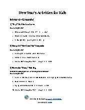 New Year&rsquo;s Activities for Kids