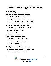 Week of the Young Child Activities