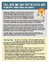Talk, Read & Sing: Infant & Toddler Tips