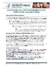 CCDF Health and Safety Training Fact Sheet