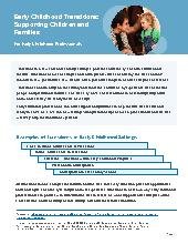 Early Childhood Transitions: Supporting Children and Families