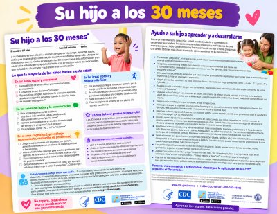 Developmental Milestones (30 mo)(Spanish)