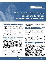 Speech and Language Developmental Milestones