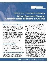 Autism Spectrum Disorder: Communication Problems in Children