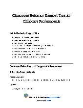 Classroom Behavior Support Tips for Childcare Professionals