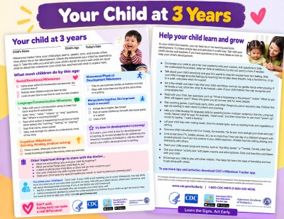 Developmental Milestones Checklist (3 yrs)(Spanish)