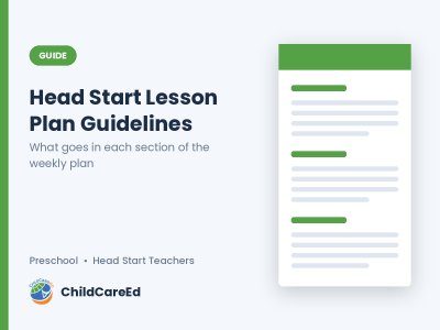 Head Start Lesson Plan Guidelines