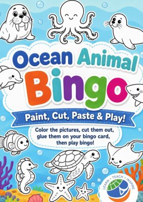 Bingo Cards - Sea Animals Edition 