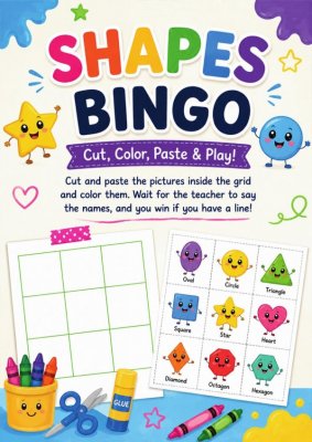 Bingo Cards - Shapes Edition
