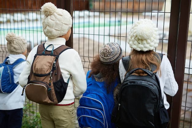 Curious Children Observing Through a Fence
