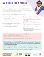 Developmental Milestones Checklist (4 mo)(Spanish)