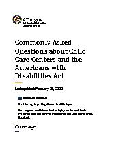 Child Care Centers and the ADA