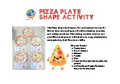 Pizza Shape Activity Worksheet