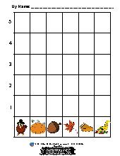 Thanksgiving Roll & Graph Activity. All Ages. Math.