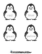 Penguin Color Match Activity. Preschool. Literacy.