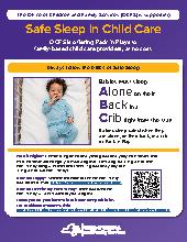 Safe Sleep in Child Care poster
