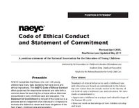 NAEYC Ethics Position Statement